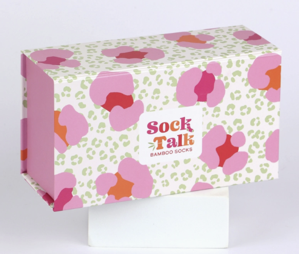 3 Pack Socks Gift Set Box Leopard Print