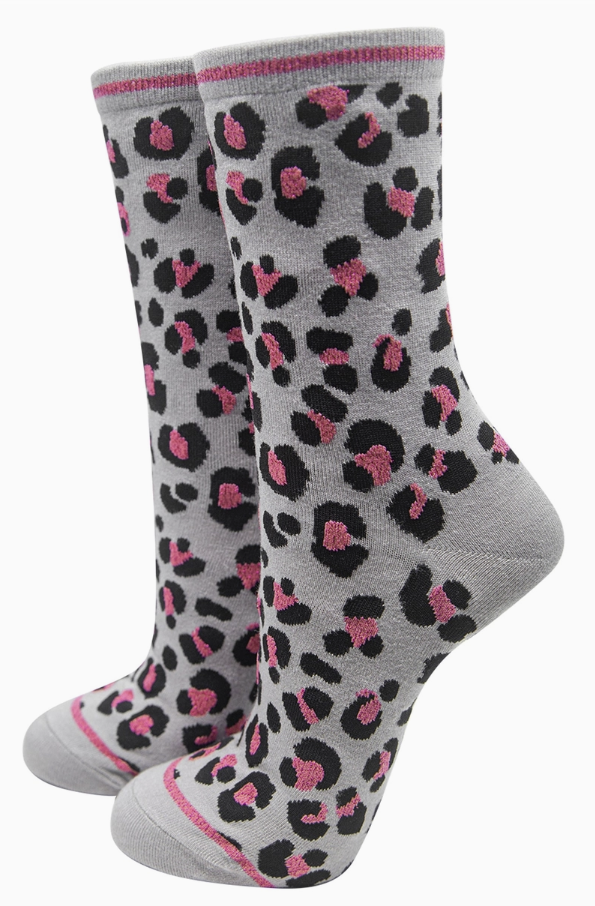 3 Pack Socks Gift Set Box Leopard Print