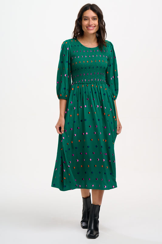 Gretel Shirred Midi Dress