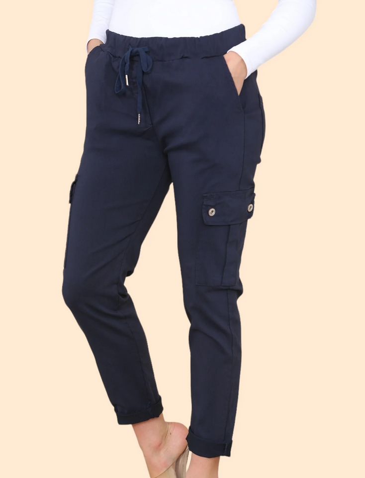 Cargo Stud Pocket Bi-Stretch Magic Trousers