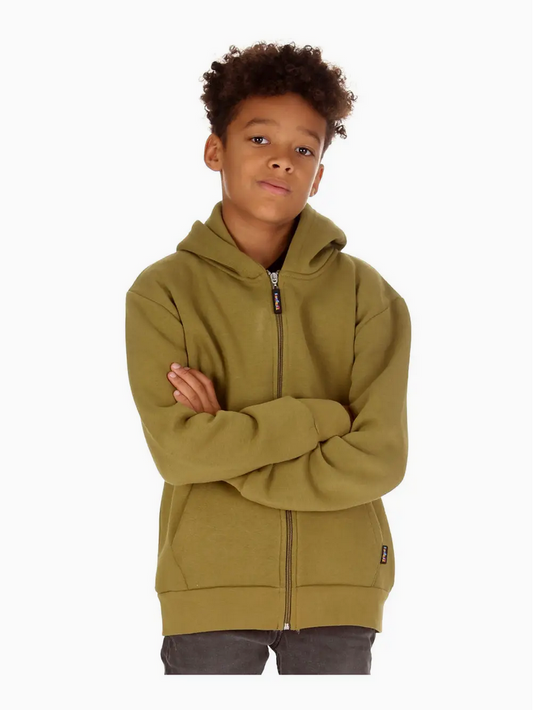 Olive Zip-Up Hoodie