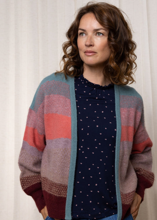 Nancy Colour Block Knit Cardigan