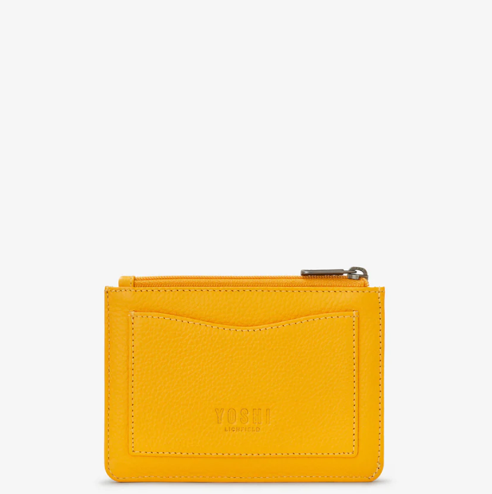 Highland Cow Yellow Leather Franklin Purse