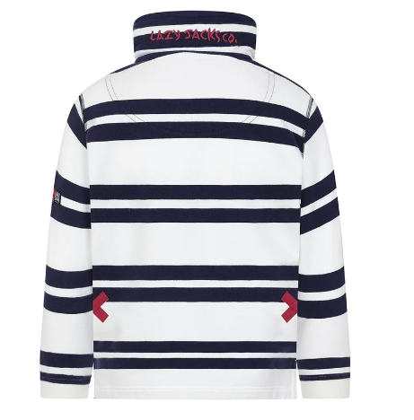 Children's White Stripe 1/4 Zip Sweatshirt