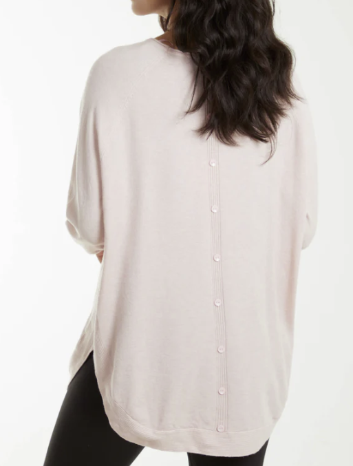 Button Back Fine Knit Top