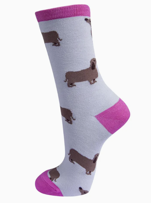 Sausage Dog Bamboo Ankle Socks