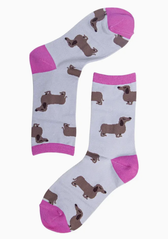 Sausage Dog Bamboo Ankle Socks