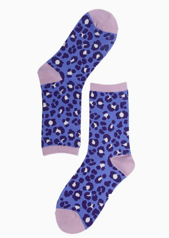 Leopard Print Bamboo Ankle Socks