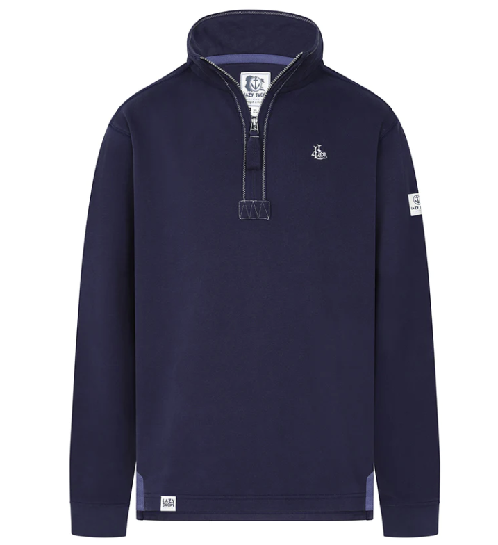 Men's Super Soft Marine 1/4 Zip Plain Sweatshirt