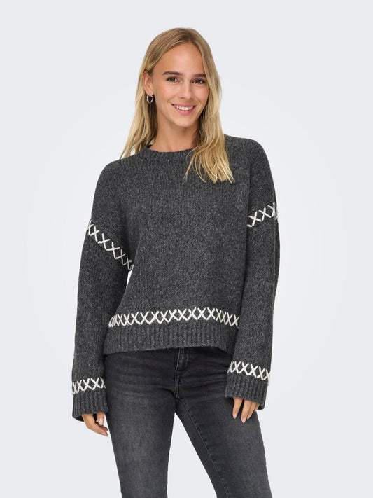 Crew Neck Grey Sweater