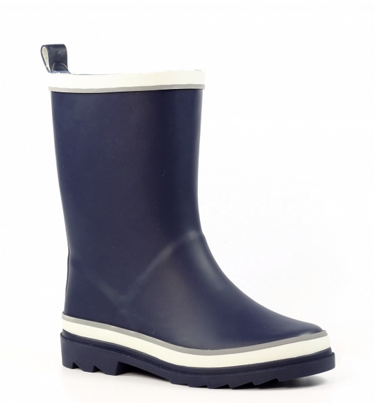 Navy Junior Wellington Boot