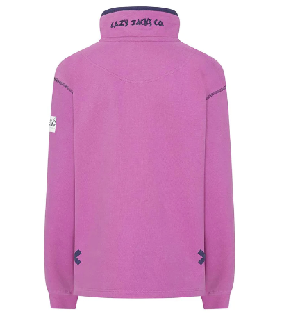 Ladies Super Soft Raspberry 1/4 Zip Sweatshirt