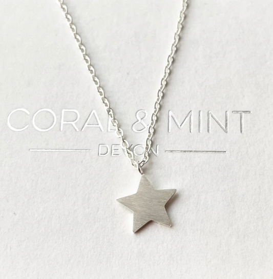 Coral & Mint Star Necklace