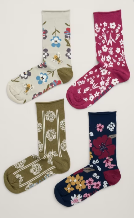 Floral Sailor Socks Gift Box