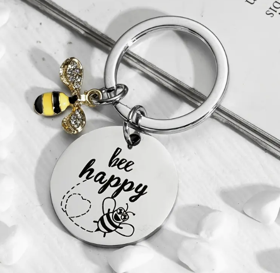 Bee Happy Keyring