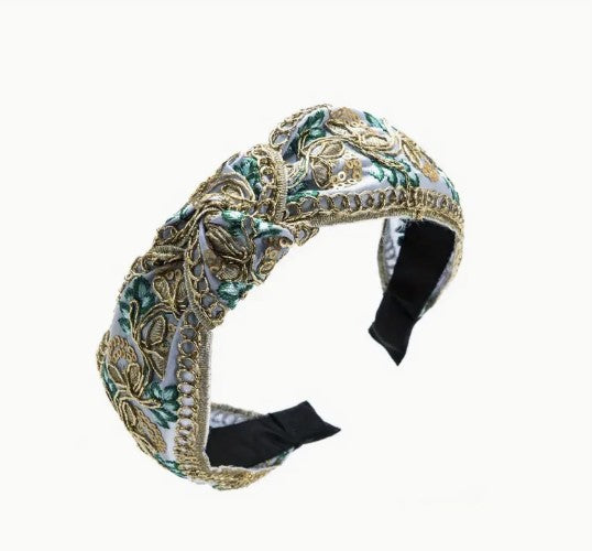 Cross Knotted Hairband - Blue