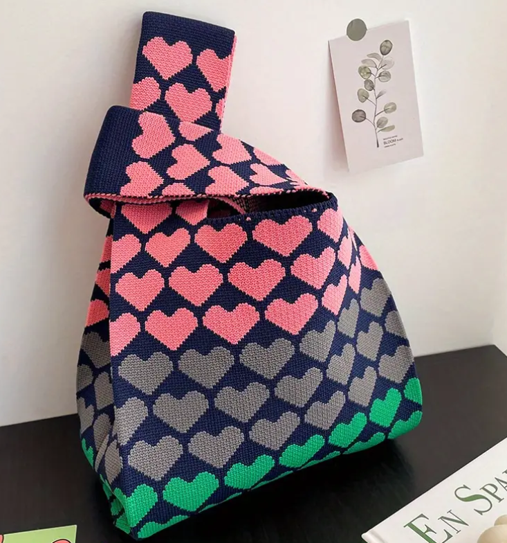 Heart woven handbag