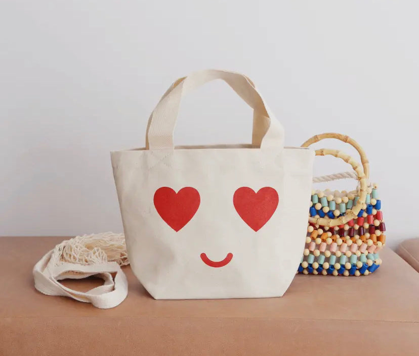 Heart Eyes - Little Canvas Bag