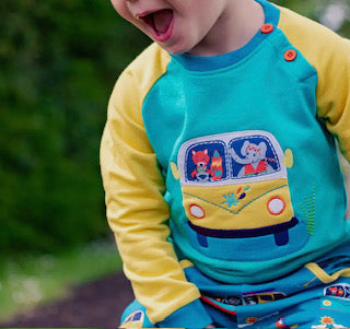 Organic Cotton Sweatshirt with Campervan Applique