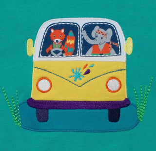 Organic Cotton Sweatshirt with Campervan Applique