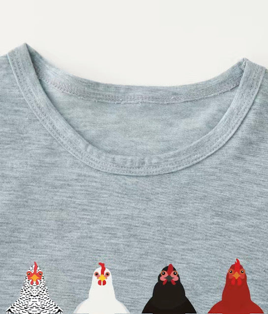 Chicken Motif T-shirt