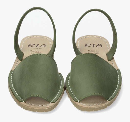 Khaki Nubuck Slingback Sandals