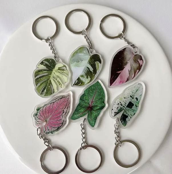 Leaf Motif Keyring