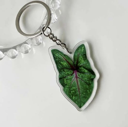 Leaf Motif Keyring