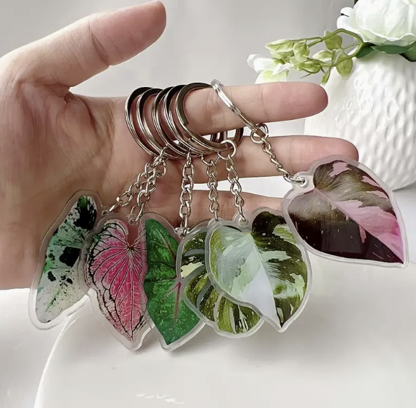 Leaf Motif Keyring