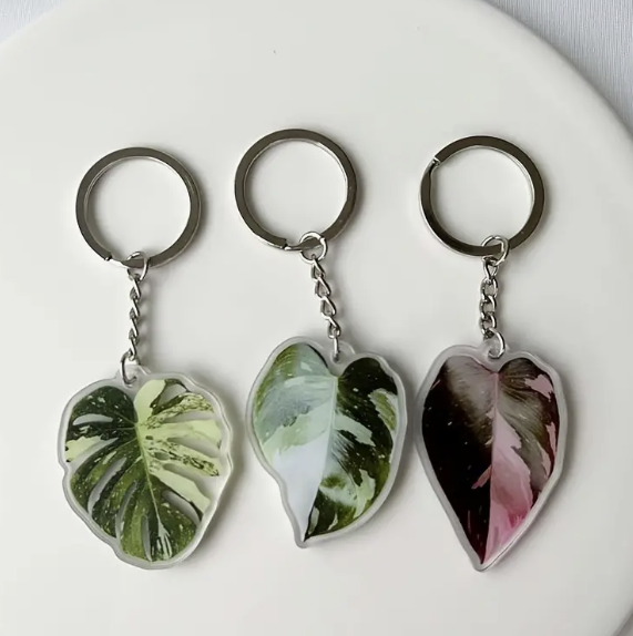 Leaf Motif Keyring