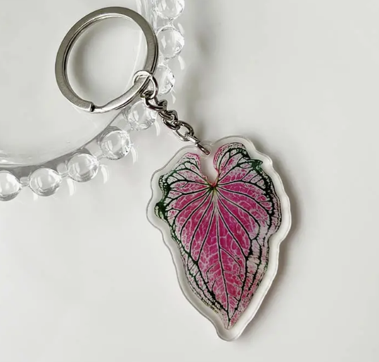 Leaf Motif Keyring