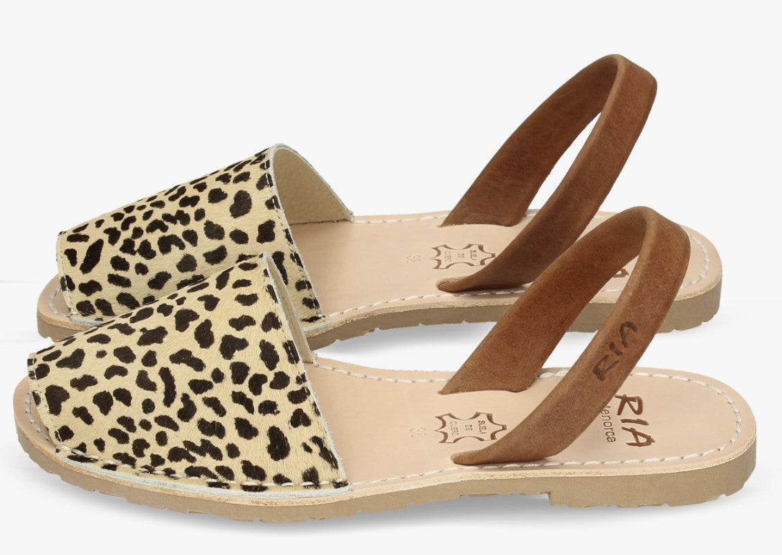 Leopard Print Slingback Sandals