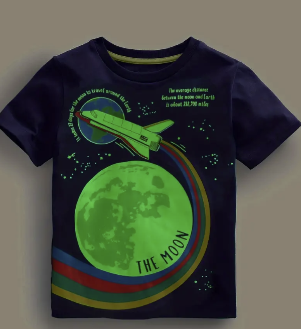 Spaceship and Moon T-shirt