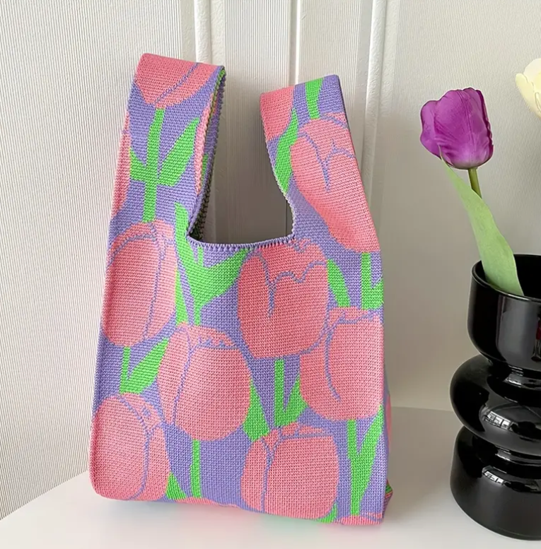 Tulip woven handbag