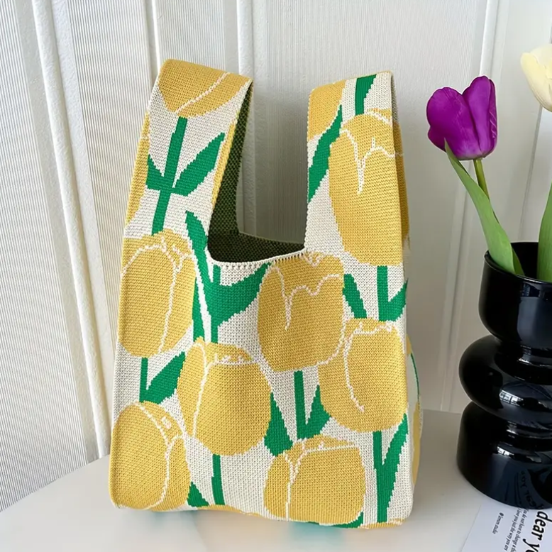 Tulip woven handbag